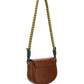 Small Shoulder Bag with Logo - Brown
