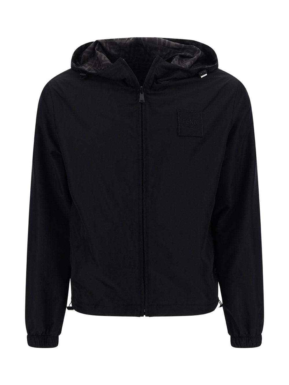 FF Logo Nylon Windbreaker - Black