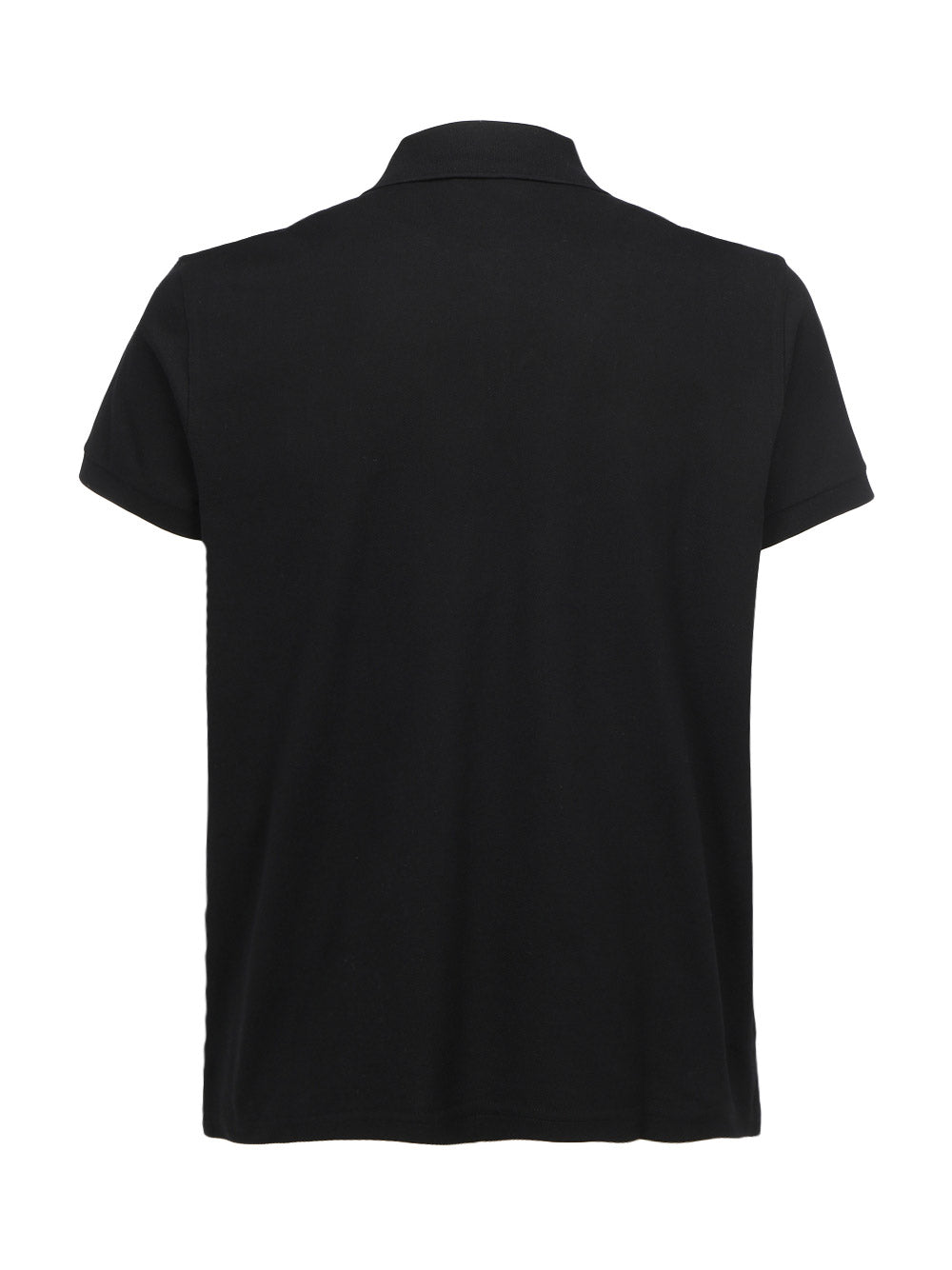 Monogram Polo Shirt In Cotton Pique - Black