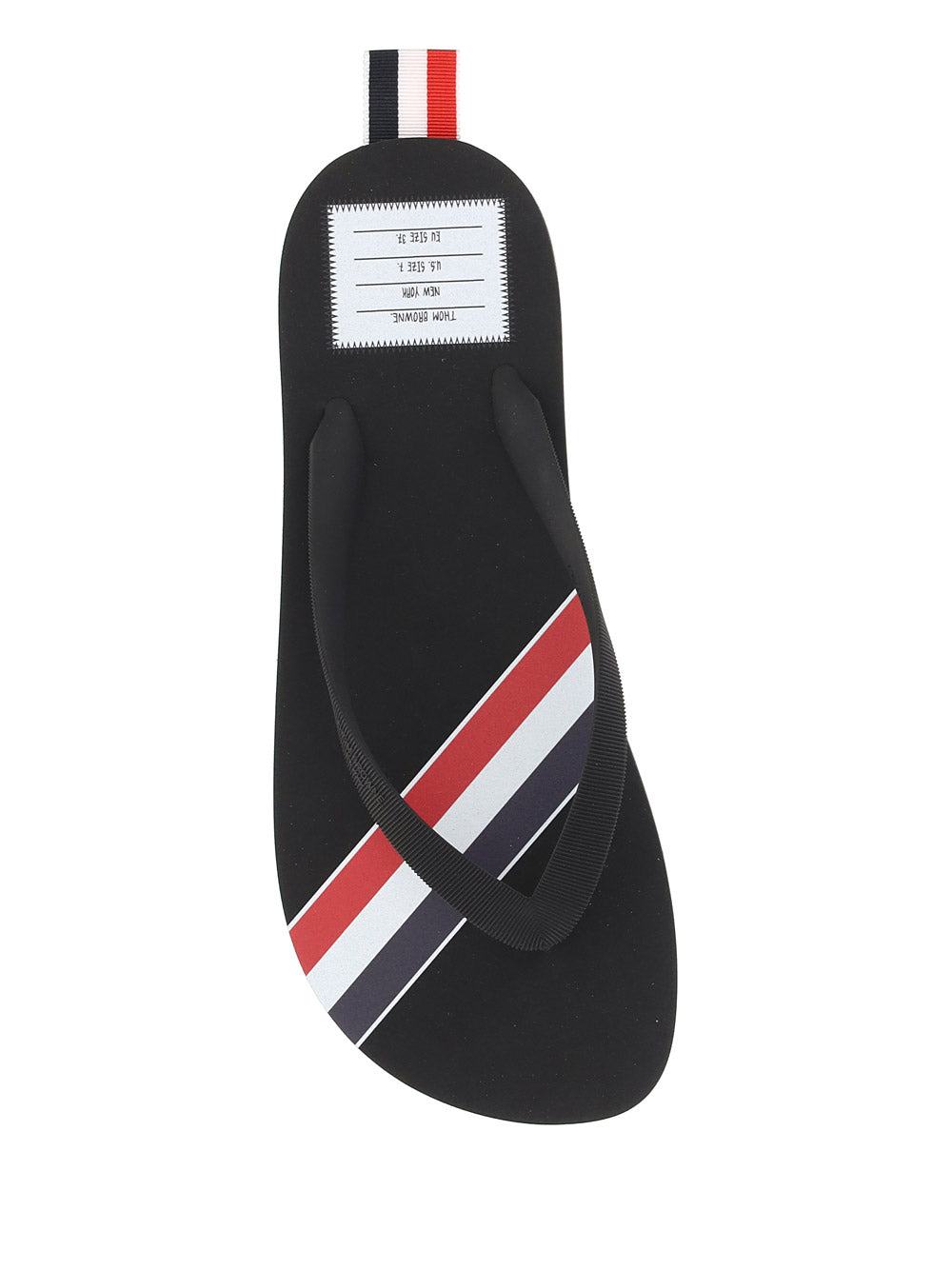 Rubber Stripe Flip Flop - Black