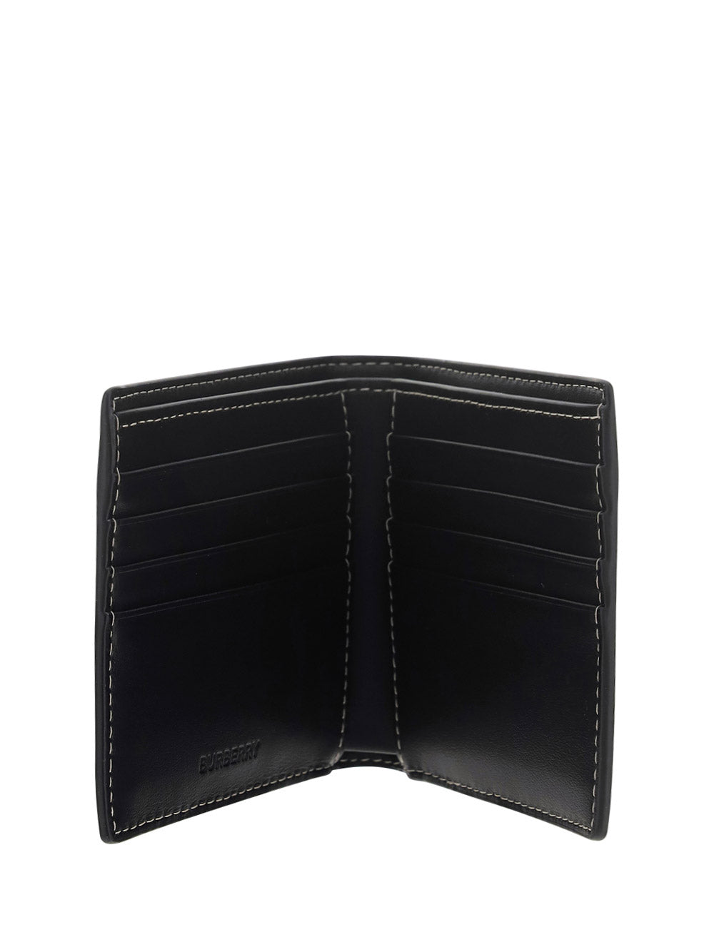 Check and Leather International Bifold Wallet - Dark Birch Brown