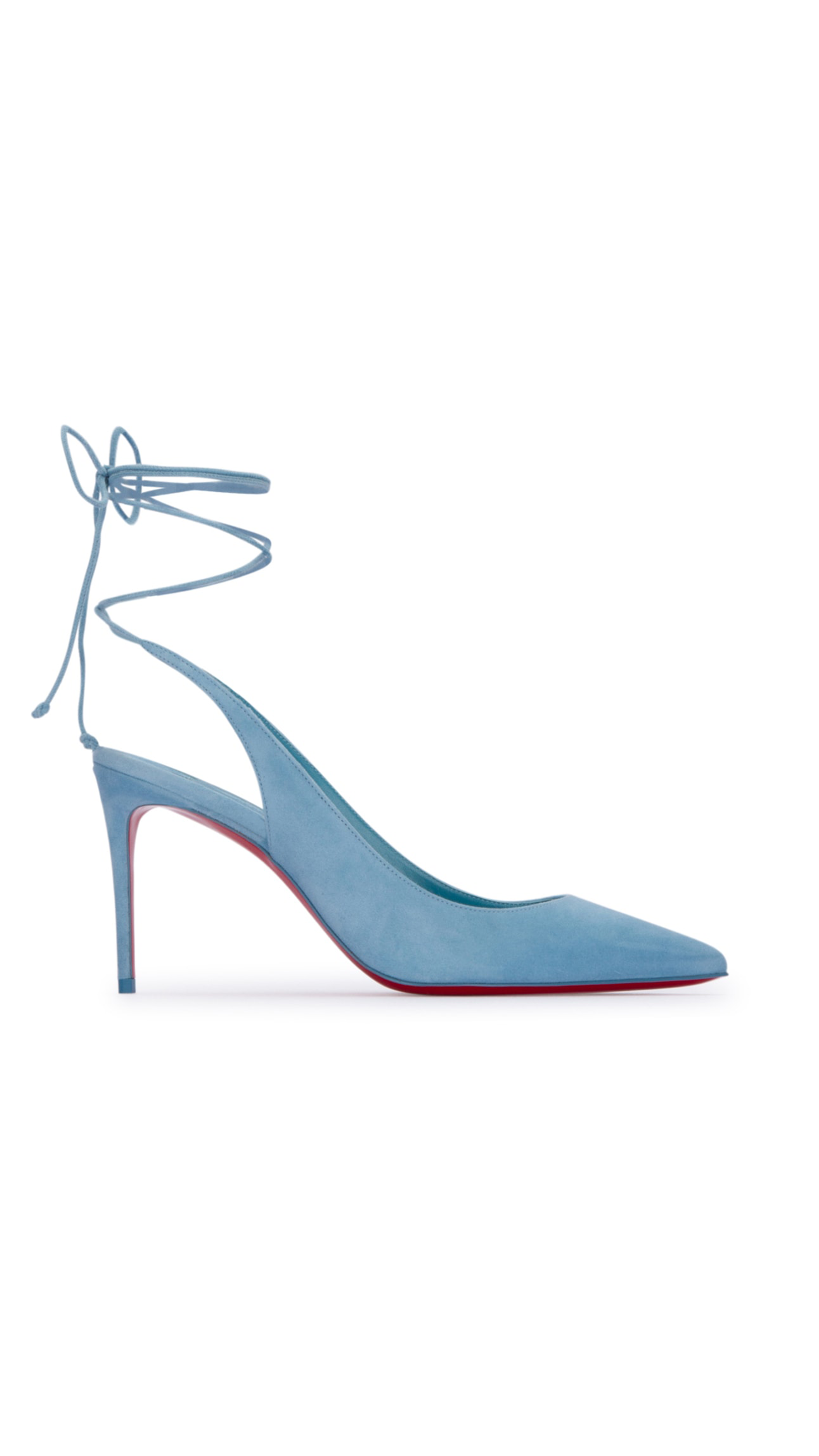 Lace-up Kate Suede Pumps 85mm - Blue