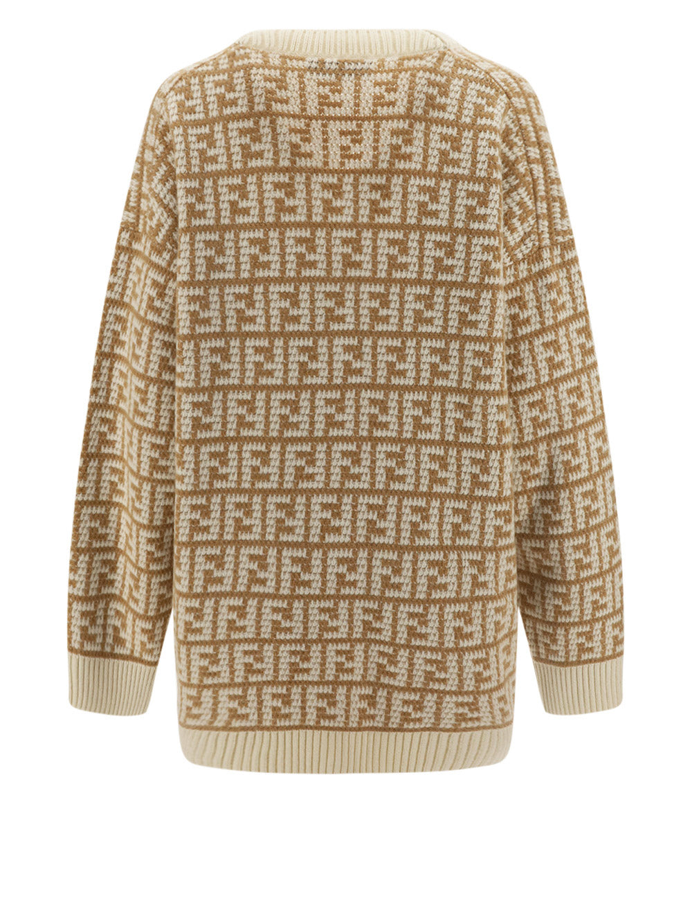 Ff Crocheted Cashmere Cardigan - Beige