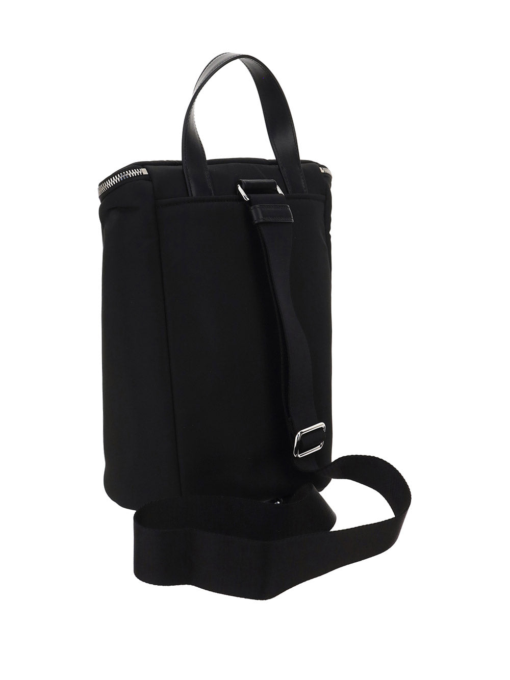 Re-Nylon and Leather Backpack - Black