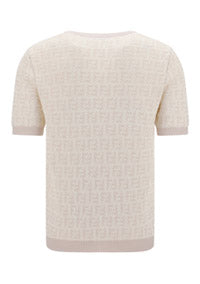 Knit Pullover FF T-Shirt - White