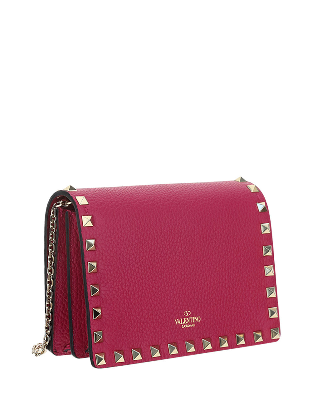 VALENTINO ROCKSTUD CALFSKIN CHAIN POUCH