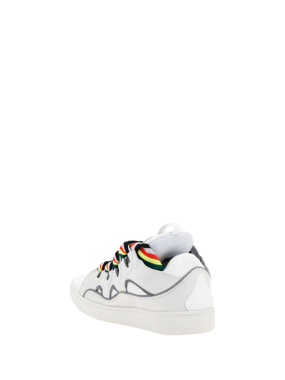 Leather Curb Sneakers - White