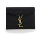 Cassandra Chain Wallet in Grain De Poudre Embossed Leather - Black