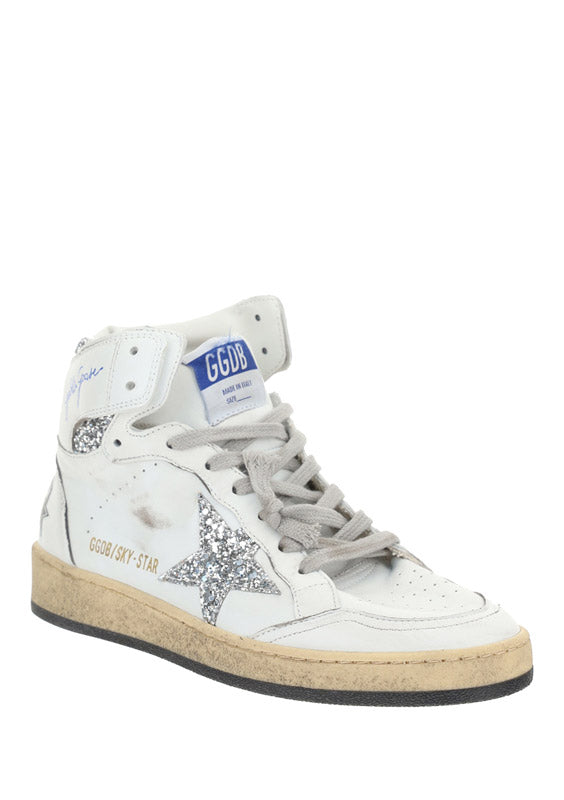 Sky Star Sneakers - White / Glitter