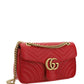 GG Marmont Small Matelassé Shoulder Bag - Red