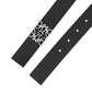 Anagram Belt in Smooth Calfskin -  Black / Tan / Palladium