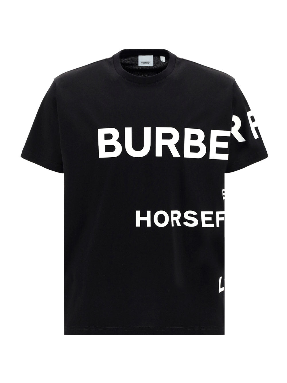 Horseferry Print Cotton Oversized T-shirt - Black/White