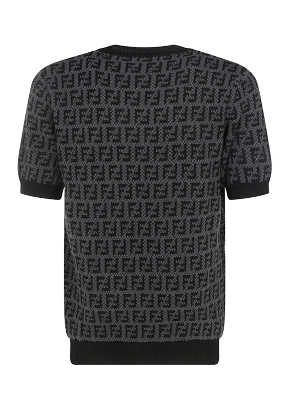 Knit Pullover FF T-Shirt - Black