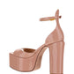 Tan-go Platform Patent Leather Sandal 125mm - Rose Cannelle
