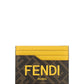 FF Logo Card Holder - Brown / Yellow