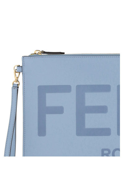 Large Flat Pouch - Light Blue