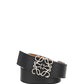 Anagram Belt in Smooth Calfskin -  Black / Tan / Palladium