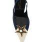Volver Slingbacks In Crepe the Chine And Leather - Navy