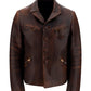 Nappa Leather Jacket - Brown