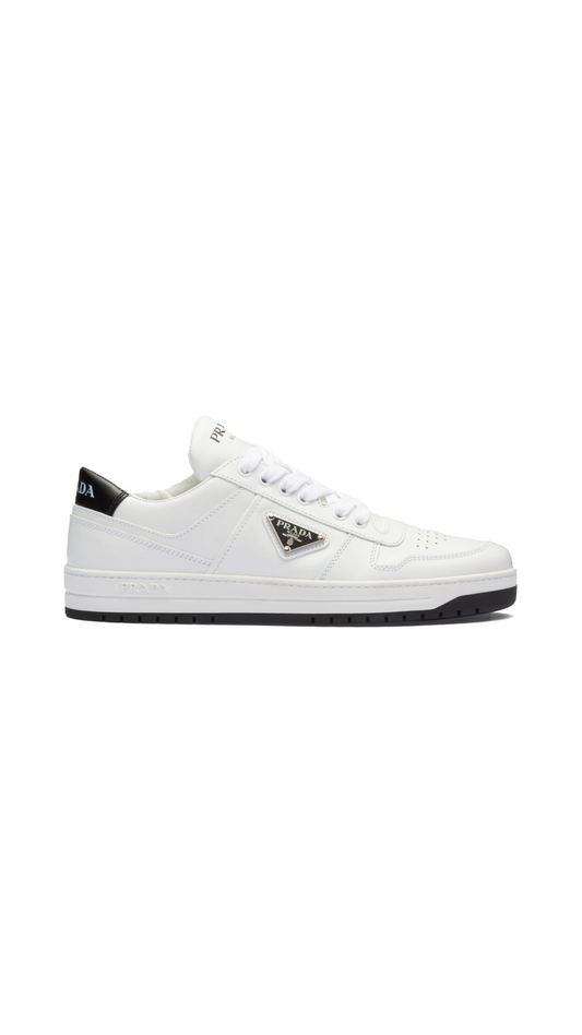 Downtown Perforated Leather Sneakers - White
