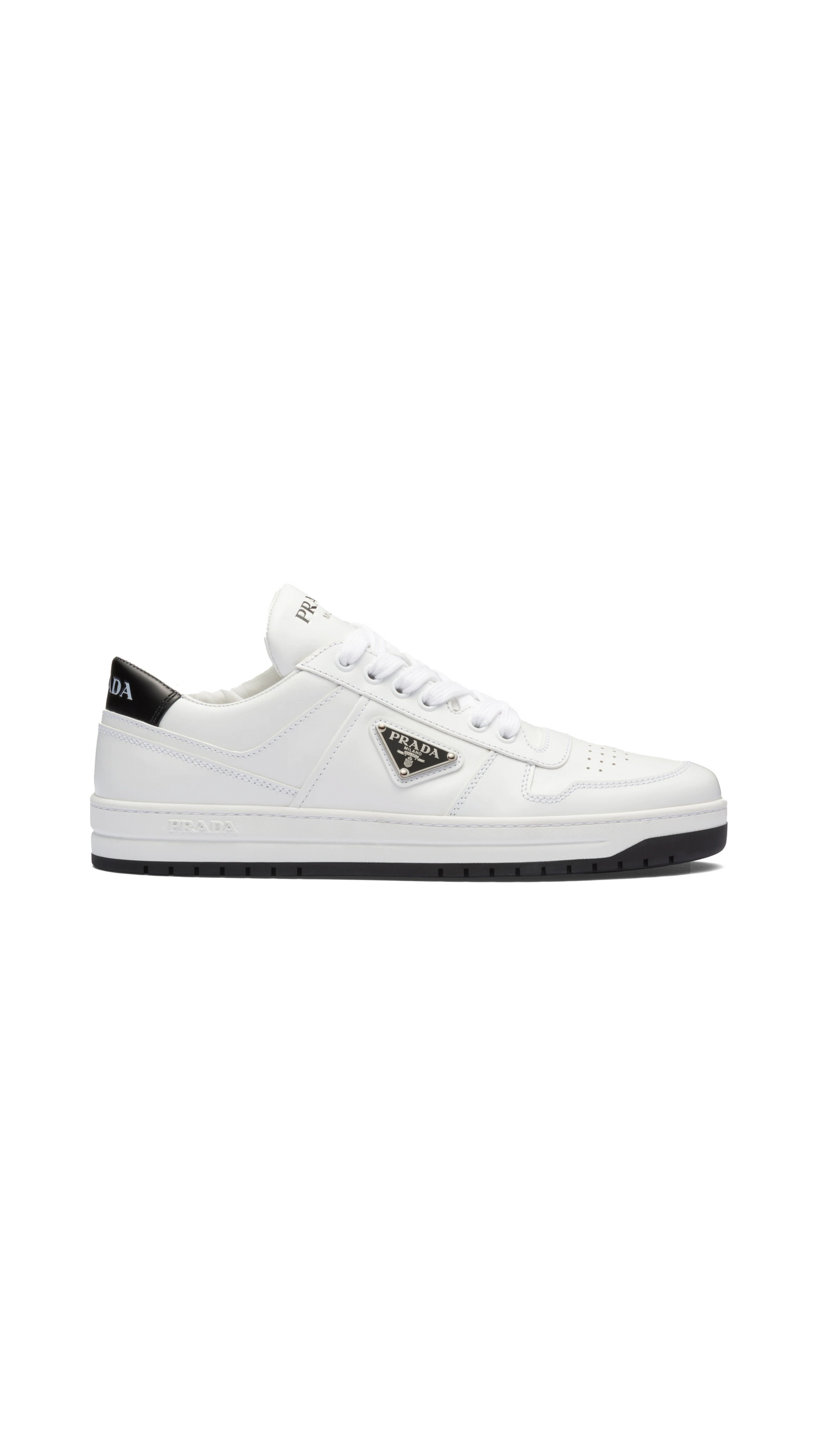 Downtown Perforated Leather Sneakers - White