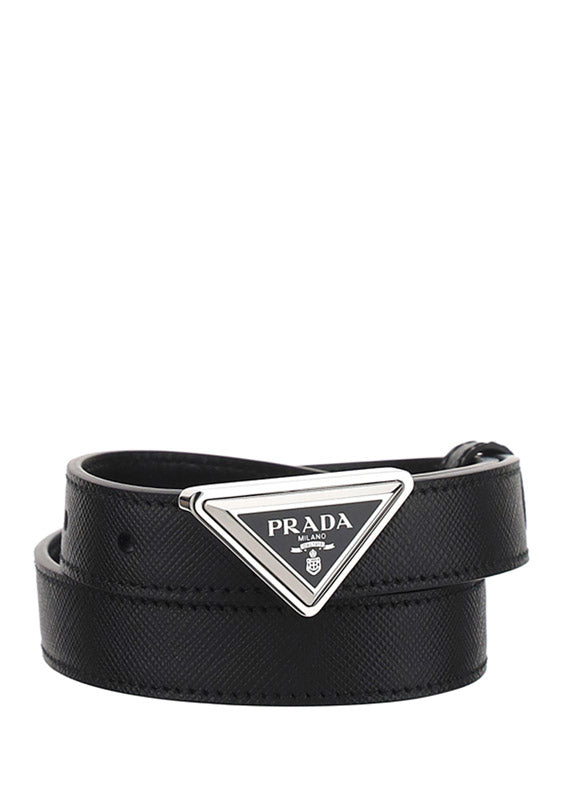 Brushed Leather Belt - Black