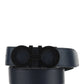Reversible And Adjustable Gancini Belt - Black / Blue Marine