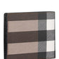 Check and Leather International Bifold Wallet - Dark Birch Brown