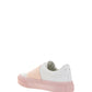Sneakers In Leather With Givenchy Webbing - White / Powder Pink