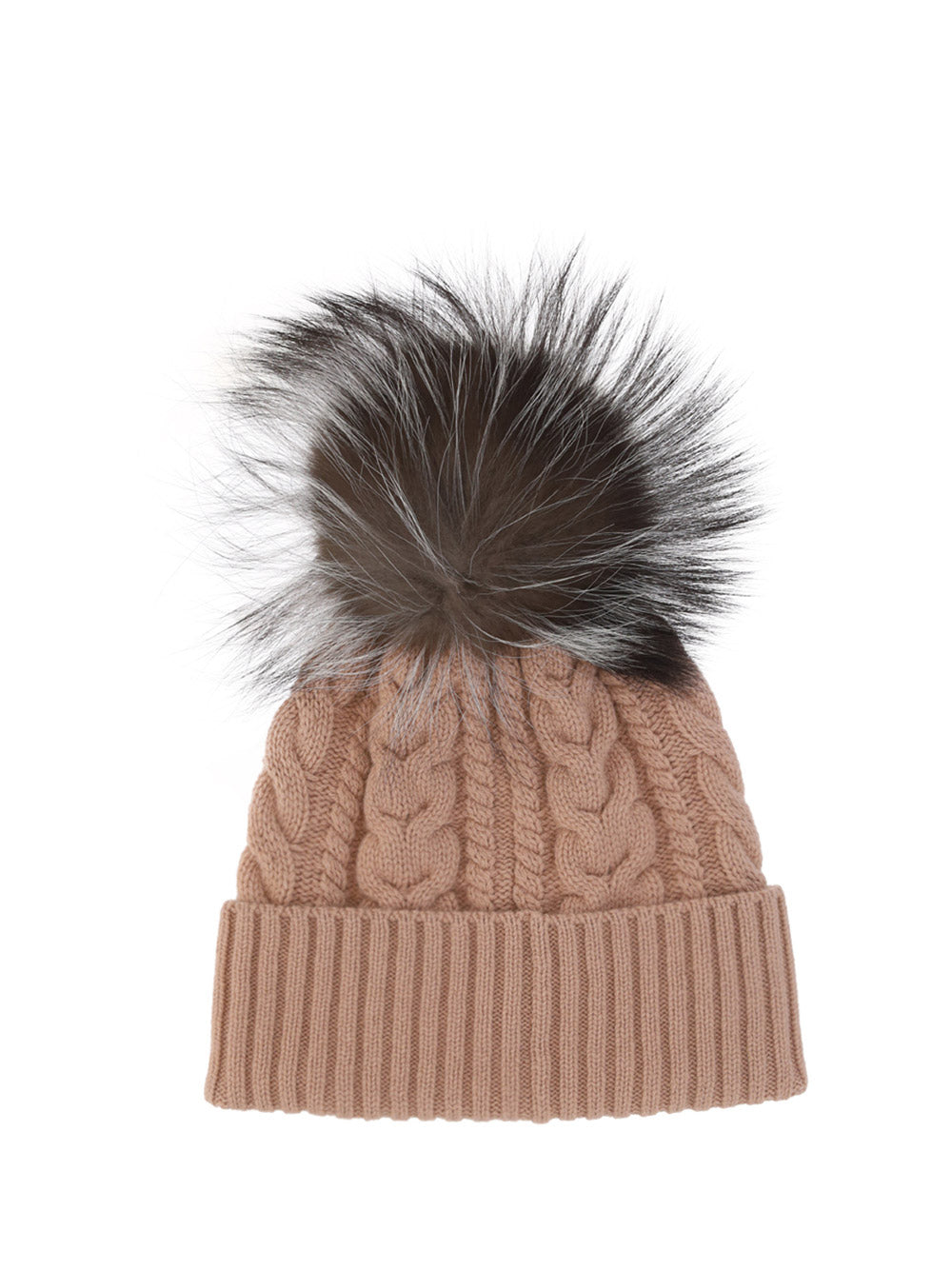 Beanie With Pom Pom - Blush Pink