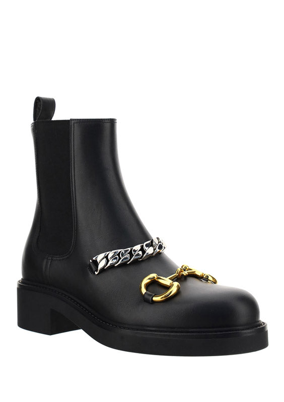 Chelsea Boot with Chain - Black.