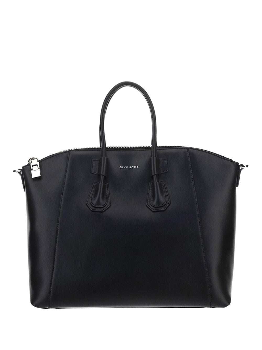 Small Antigona Sport Bag In Leather - Black