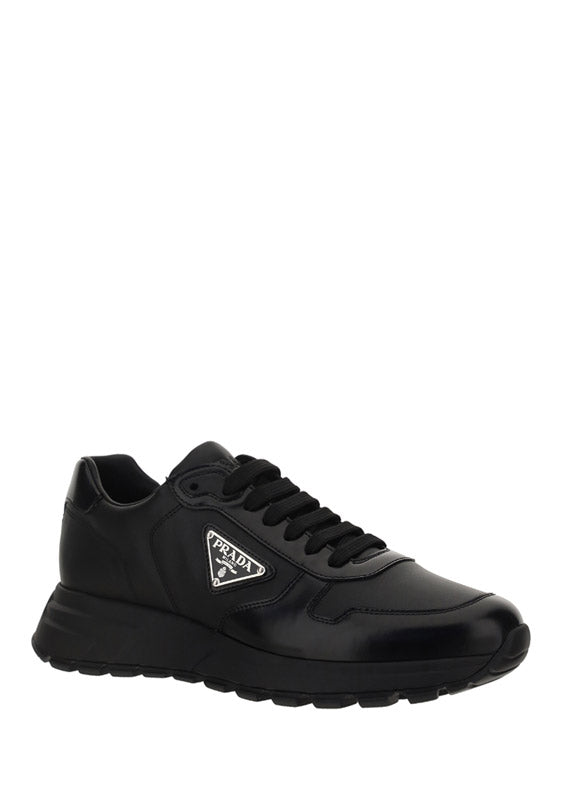 Prax 01 Sneakers in Nylon & Leather - Black