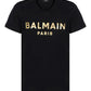 Cotton T-shirt With Paris Logo Print - Black / Gold