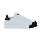 Calfskin Nappa Portofino Sneakers with Rubber Toe - White