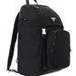 Re-Nylon and Saffiano Leather Backpack - Black