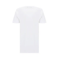 Cotton T-shirt With Black Logo Print - White