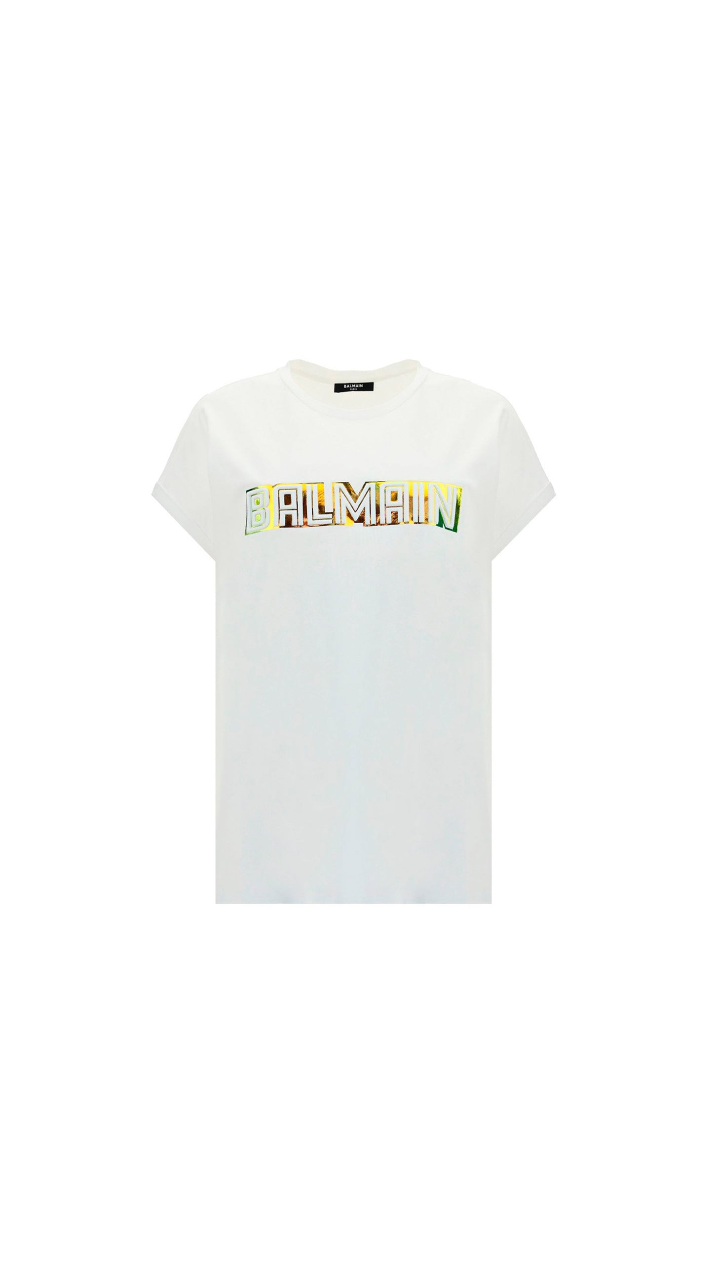 Balmain T-Shirt Logo Printed - White