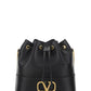 VLogo Small Bucket Bag - Black