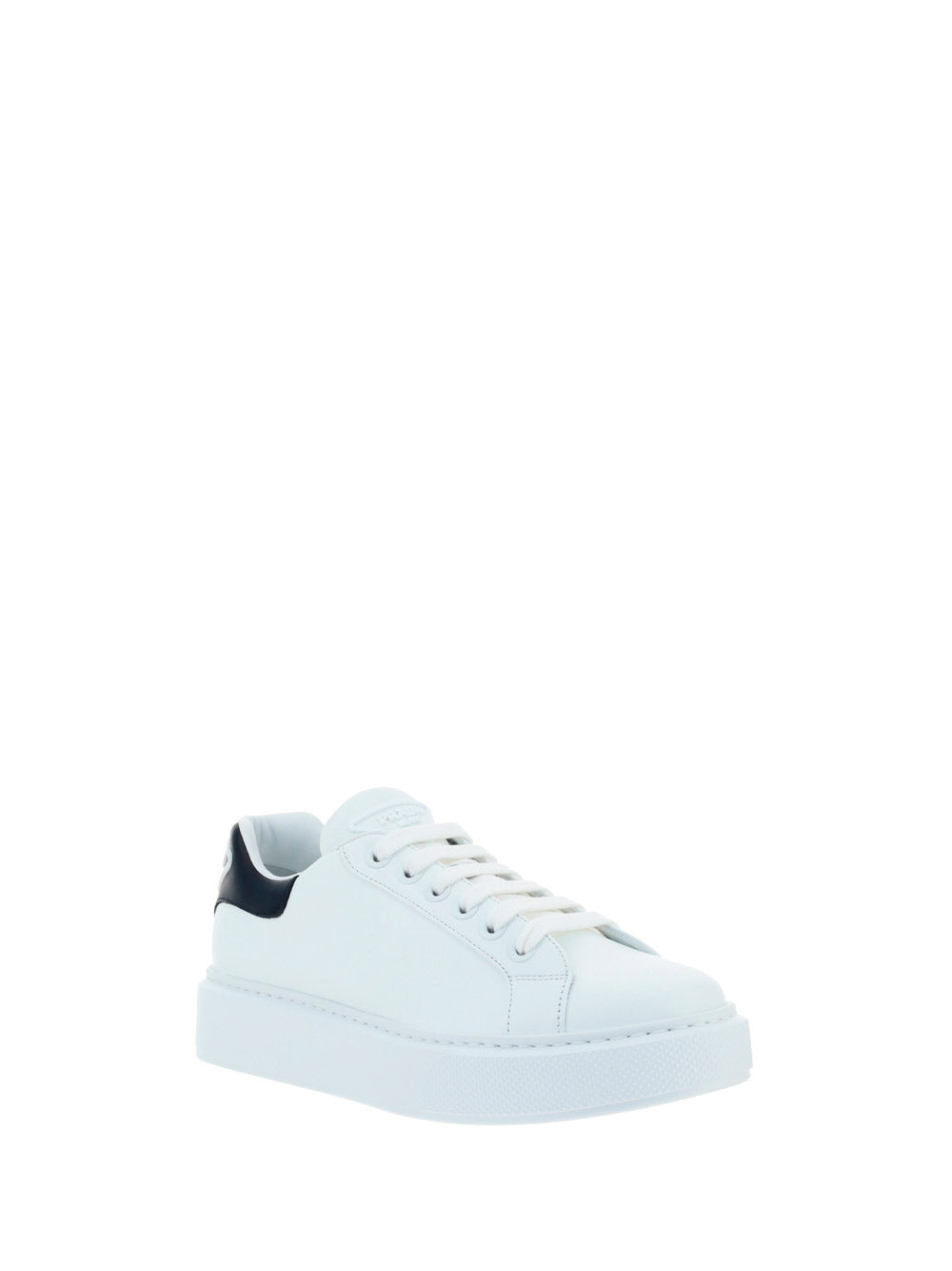 Prada Macro Leather Sneakers - White/Black