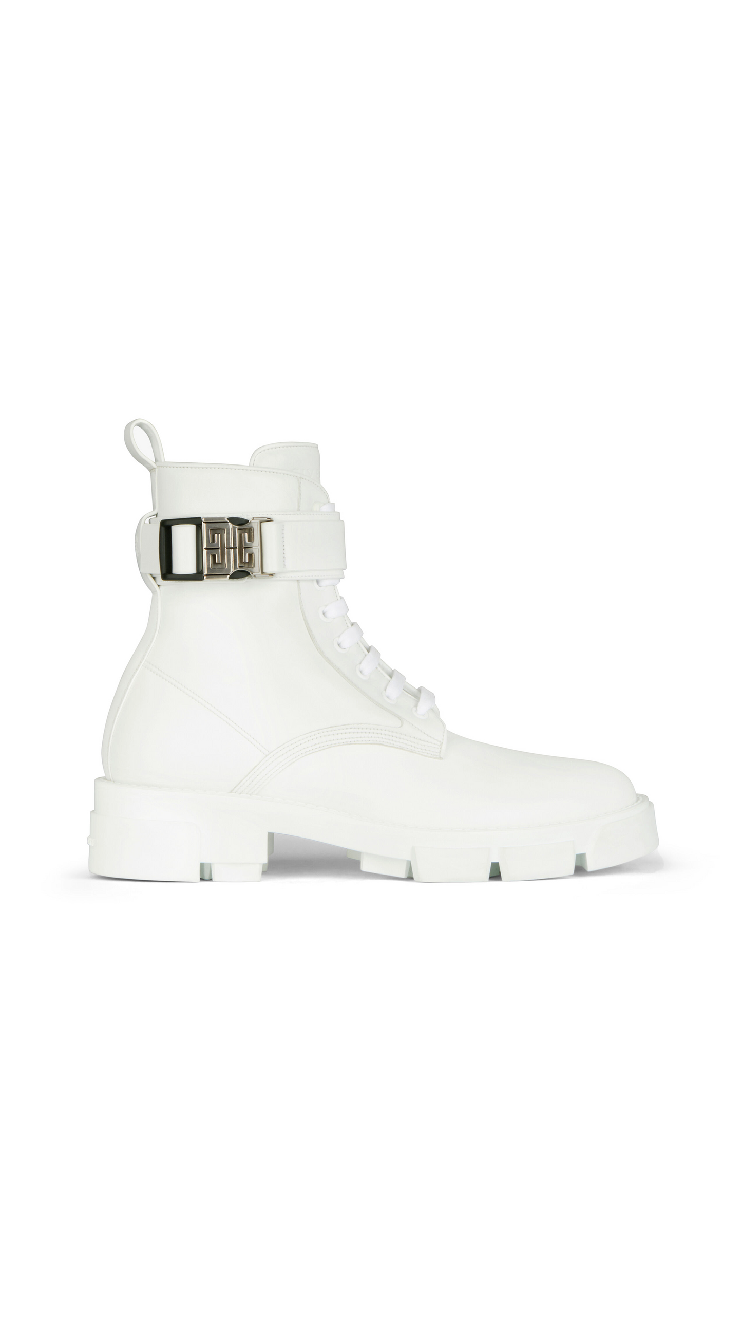 Terra Boots In Leather With 4G Buckle - White.