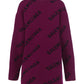 Allover Logo Cardigan - Purple