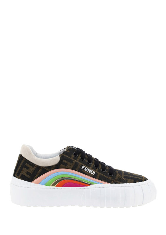 Fendi Force Sneakers - Brown / Multi