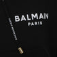 Cropped Hooded Cotton Sweatshirt Logo - Black