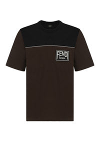 Fendi Roma T-Shirt - Brown / Black