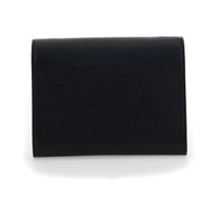 Cassandra Chain Wallet in Grain De Poudre Embossed Leather - Black