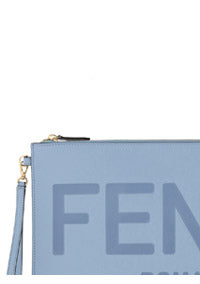 Large Flat Pouch - Light Blue