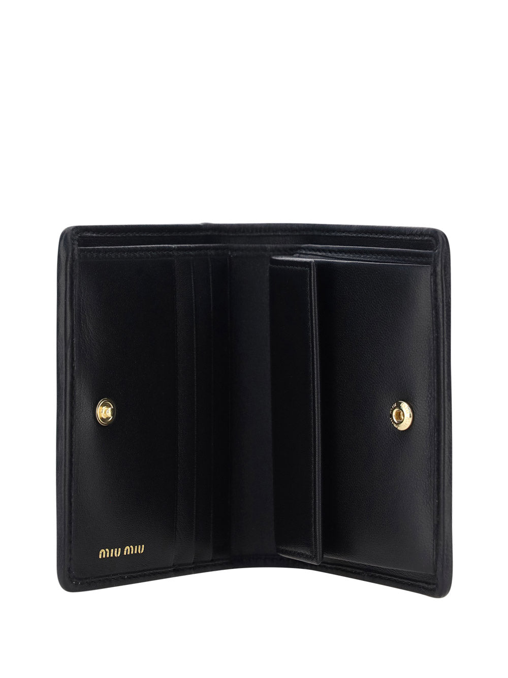 Small Matelassé Leather Wallet - Black