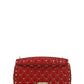 Rockstud Spike Calfskin Shoulder Bag - Red
