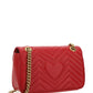 GG Marmont Small Matelassé Shoulder Bag - Red